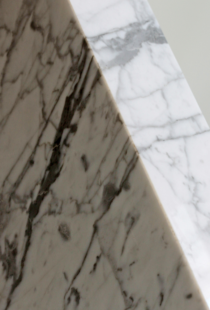Marble countertop corner detail from custom Nob Hill home by S.A. Baxter, Inc.