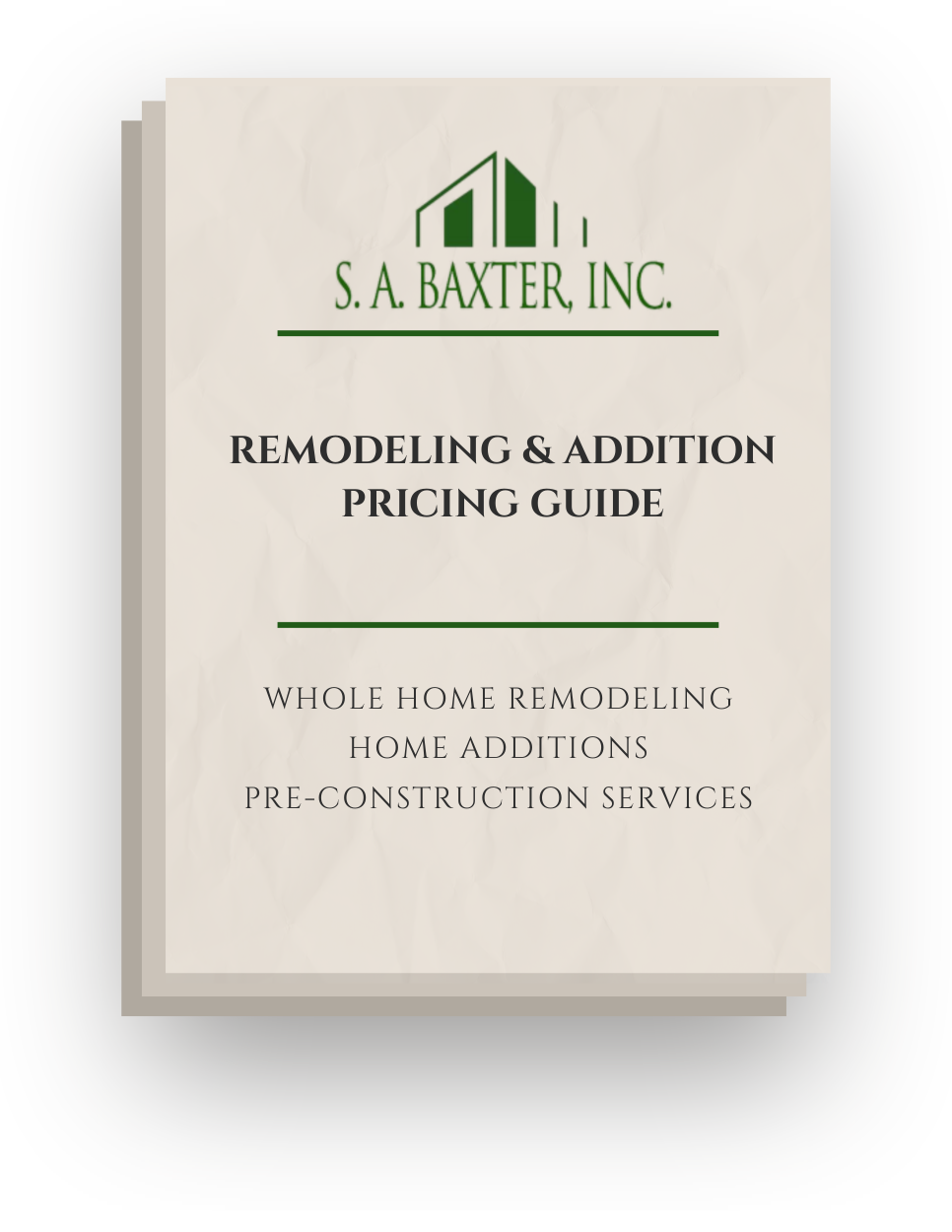 Remodeling & addition PRICING GUIDE Remodeling & addition PRICING GUIDE